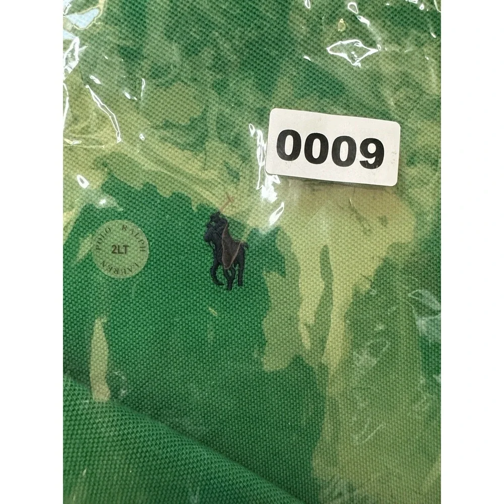 Polo Ralph Lauren Mesh Polo Shirt Men's 2LT Green Short‎ Sleeves